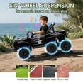 thumbnail image 2 of POVANLI 12V Kids Ride on 6-Wheel Electric Truck W/Parents Control, Slow Start, Power display, Storing Space, Four Motor, MP3, Bluetooth, USB, LED Lights for Children Ages 3-5 Gift (Black), 2 of 7