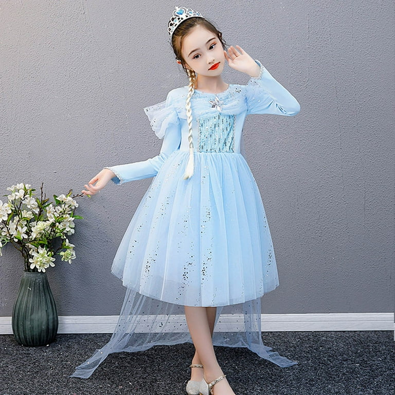 Kids Girls vestido princesa sofia dresses Children Clothes For Girl dress  Puff Sleeve Vestido infant Party wear Long dress - AliExpress