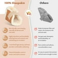 thumbnail image 3 of Heel Protectors for Pressure Sores, Sheepskin Heel Cushions, Medical Lambs Wool Padding, Ankle Protectors for Bed Sores, Sheep Skin Foot Protectors (2-Pack), 3 of 6