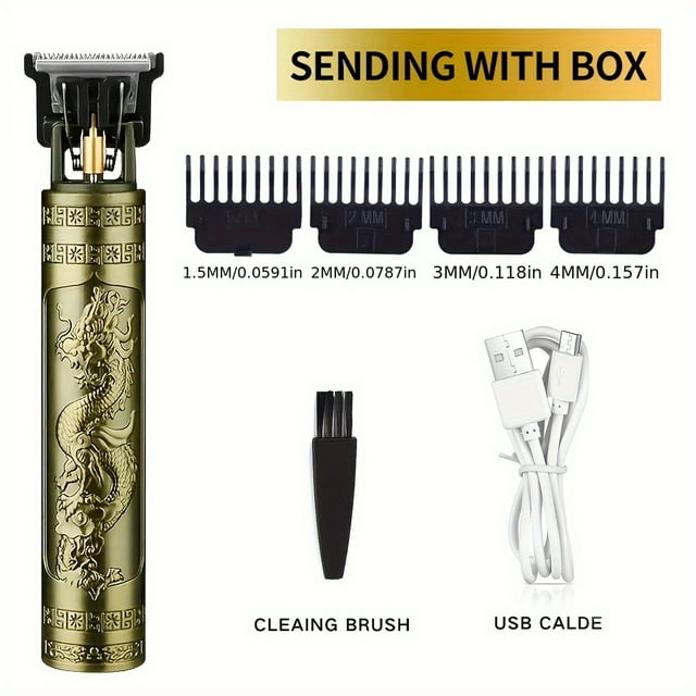 HLONK Tondeuse à Cheveux pour Hommes, Rasoir de Chargement, Tondeuse Électrique Rétro pour Usage Domestique, Tondeuse à Cheveux USB pour Homme, Tondeuse à Barbe pour Petit Ami et Mari