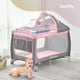 thumbnail image 4 of Cuna Para Bebé Corral Portátil Plegable Con Cambiador Gris  rosa Grande, 4 of 10