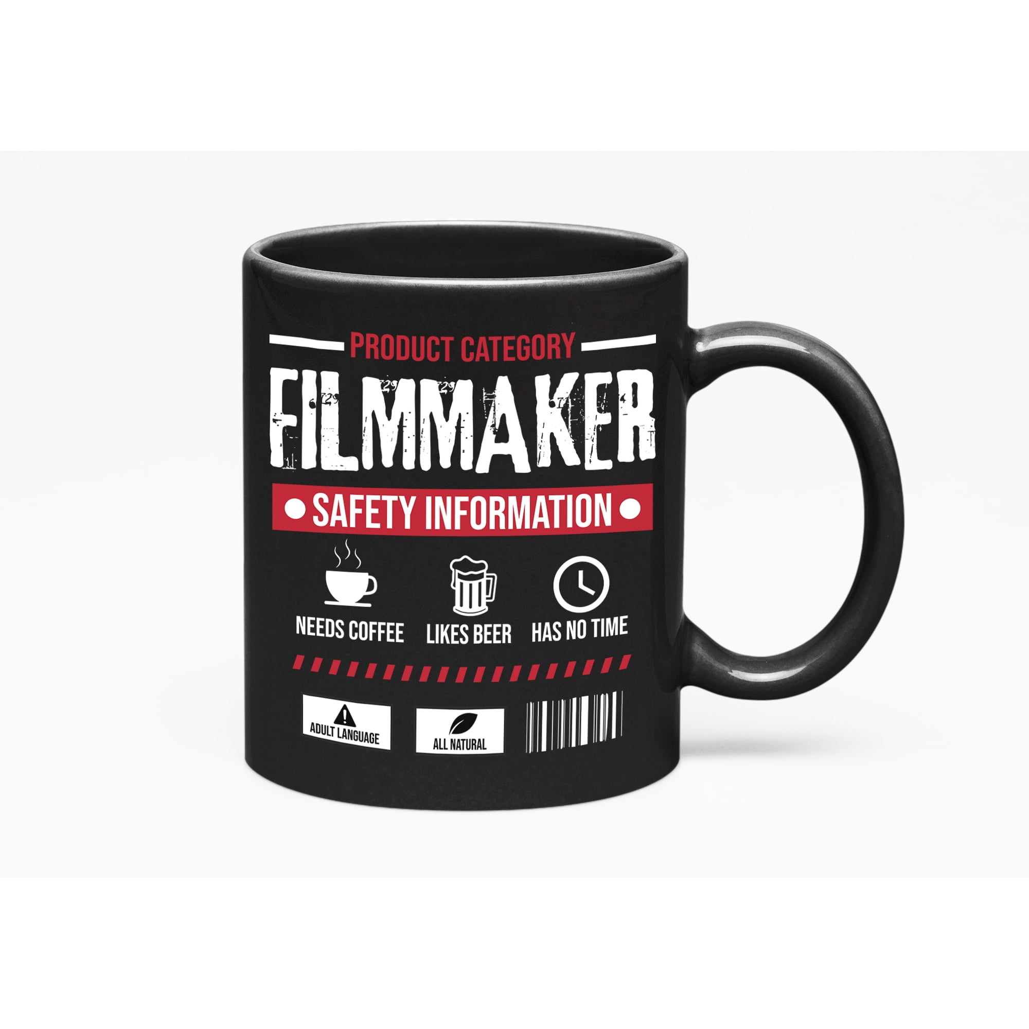 Funny Filmmaker Product Category Humor, Black 11oz Ceramic Mug