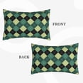 thumbnail image 2 of Xecao Green Squares for Decorative Throw Pillow Case for Couch,Sofa or Bed Set,Pillow Cover for Sofa Home Decor Ideal Gift-20"x30", 2 of 6