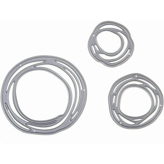 Scribble Circles Cutting Dies,Scribble Circles Die Cuts, DIY Scrapbooking Artist Metal Cutting Dies Stencils Scrapbooking Paper Craft Die Cuts Embossing Card Make Stencil