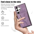 thumbnail image 6 of Jiahe Cover for Samsung Galaxy A13 5G, Wallet Case Crossbaody, with RFID Blocking Shockproof Zipper Purse with Card Slots Holder Adjustable Detachable Shoulder Strap Lanyard Case Cover, purple, 6 of 7