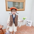 thumbnail image 3 of URMAGIC Girls Boys Fleece Hoodies Vest Jacket Zipper Warm Sleeveless Fall Winter Outwear, 3 of 7