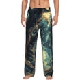 thumbnail image 1 of Balery Enchanted Forest Skull Path Pantalones de pijama para hombre, pijama ultraligero, pantalón de descanso-Small, 1 of 6