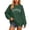 Dark Green [Sweaters for Women Clearance Sales] [WenDA6070112], variant on WEIWEN Los Angeles California Sweatshirt for Women Dressy Casual Long Sleeve Shirts for Women Oversized Tops Loose Fit Fall Workout Sweaters Women's Fashion Clothing Coffee, S