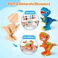 thumbnail image 2 of Kit de pintura de dinosaurios de madera Mocoosy para niños de 3 a 5 años, 2 of 7