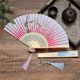 thumbnail image 4 of Silk folding fan with tassels, suitable for dancing and home decoration, 4 of 5