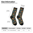 thumbnail image 2 of Fotbe Autumn with Pumpkins Pattern Long Socks for Men & Women – Breathable & Stretchy Compression Socks, Ideal for Running, Travel, and Everyday Wear Size 5-11, 2 of 6
