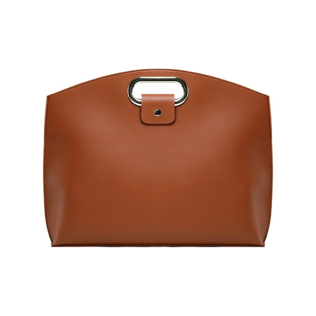 Brown Laptop Handbag, Polyurethane Computer Case, Stylish And Versatile Laptop Sleeve For 13.3 To 14 Inch Devices And Document Carrying 14.76X12.6X1.97In 0.93Lb