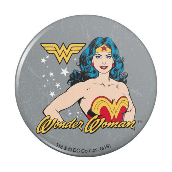 Wonder Woman Vintage Icon Pinback Button Pin