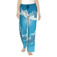 thumbnail image 1 of Fotbe Heart Shaped Cloud Pantalones de Pijama para Mujer, Pantalones de Dormir, Pantalones Pj con Cordón y Bolsillos-Large, 1 of 6