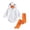 xq1 0915 White, variant on Goose 𝐂ostume Baby Animal Romper Hoodie Zip Up Romper Long Sleeve Jumpsuit Socks
