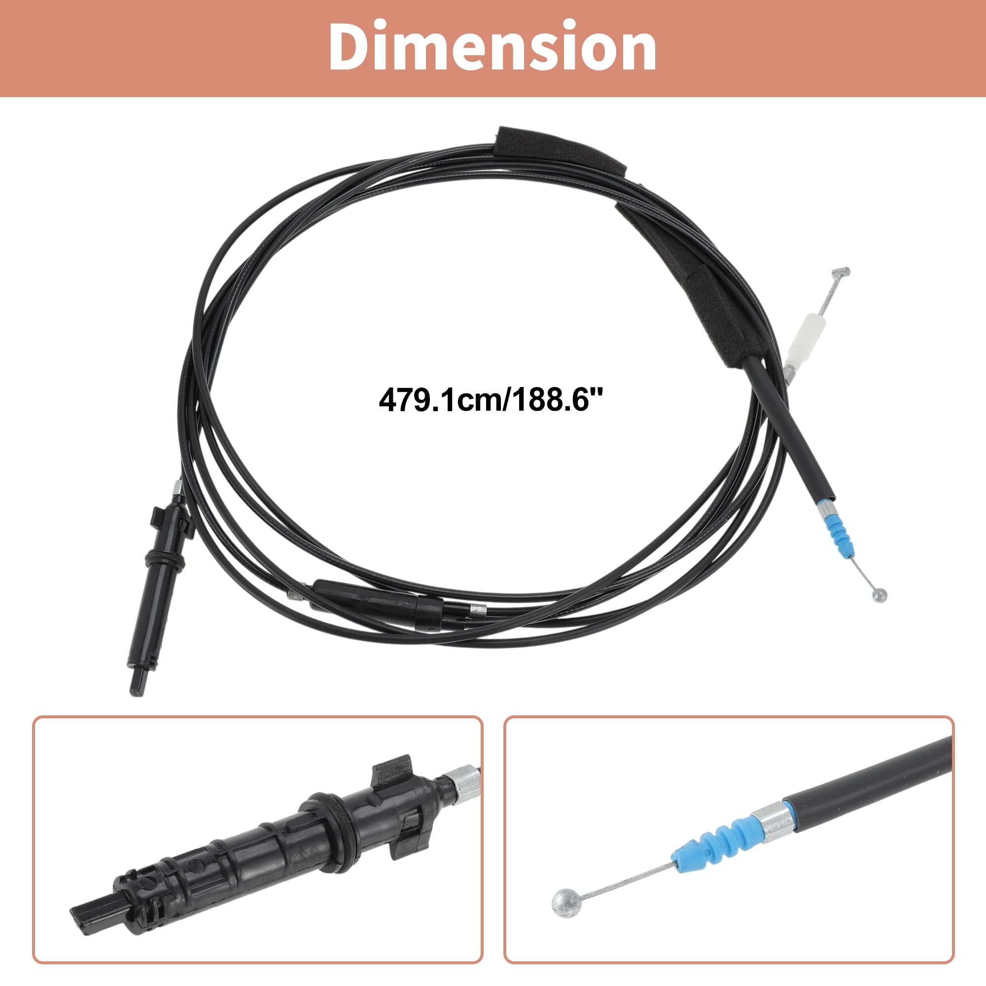 Unique Bargains Fuel Filler Door and Trunk Lid Release Cable for Honda Accord 2013-2017