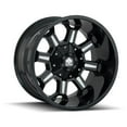 thumbnail image 2 of MAYHEM COMBAT-8105 20X12 6X135/6X139.7 -44ET 106CB BLACK W/MILLED SPOKES, 2 of 2