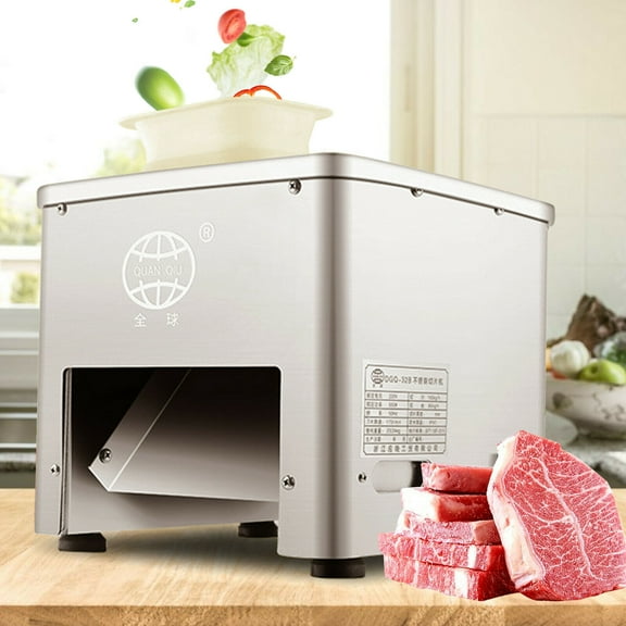 304 Stainless Steel Meat Cutter with 85mm Blade, 550W Power, Slicing, Dicing, and Cutting Meat, Durable, Waterproof, Low Noise, Ideal for Home or Commercial Use