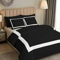 thumbnail image 3 of DNG Creations 1 Piece Full Black And White Border Line Pattern Duvet Cover - 100% Egyptian Cotton, 800 Thread Count ( Oversized Queen ), 3 of 5