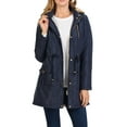 thumbnail image 4 of Ma Croix Womens Lightweight Parka Fur Lined Coat Hooded Anorak Jacket, 4 of 6