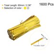 thumbnail image 2 of Uxcell 1600Pack 2.4 Inches Metallic Twist Ties Decorative Ties for Candy Bag (Gold,Silver), 2 of 6
