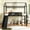 Black, variant on Bellemave Twin Size Loft Bed with Slide, Metal House Loft Bed with Two-Sided Writable Chalkboard, Low Loft Beds Frame with Roof and Ladder, Ample Under-bed Space（White)