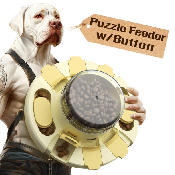Kadtc Juguetes De Rompecabezas Para El Aburrimiento Del Perro Y La Estimulación Mental Dispensador De Botón De Alimentación De Comida Lenta Mantenga Ocupado Tazón Para Mascotas Cachorro Cerebro Estimu