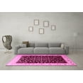 thumbnail image 3 of Ahgly Company Indoor Square Oriental Pink Traditional Area Rugs, 3' Square, 3 of 4