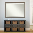 thumbnail image 5 of Amanti Art Beveled Bathroom Wall Mirror - Eva Narrow Frame Eva Brown Narrow Outer Size: 43 x 33 in Silver, Brown, 5 of 5