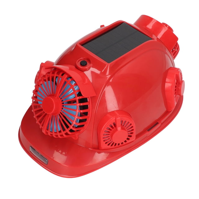 Casco de seguridad BuyWeek rojo con 6 ventiladores solar