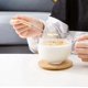 thumbnail image 3 of Glass Cup Clear Coffee Mug with Lids Spoon for Breakfast Tea,Milk,Beverage,Oats,yoghurt, 3 of 4