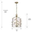 thumbnail image 5 of Golden Lighting Calla 3-light Pendant in White Gold, 5 of 5