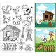thumbnail image 1 of Sello transparente de animales de granja para scrapbooking, sello de silicona de animales de dibujos animados: cerdo, pato, oveja, caballo y vaca., 1 of 7