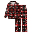 thumbnail image 4 of Pajamas for Women Set – 2 Piece Sets That Balance Style with Everyday Comfort Women's Christmas Printed Button Pocket Long Sleeved Pants Home Sleepwear Set, 4 of 4