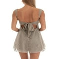 thumbnail image 4 of Women Sleeveless Mini Backless Dress Spaghetti Strap A Line Cocktail Dresses, 4 of 5