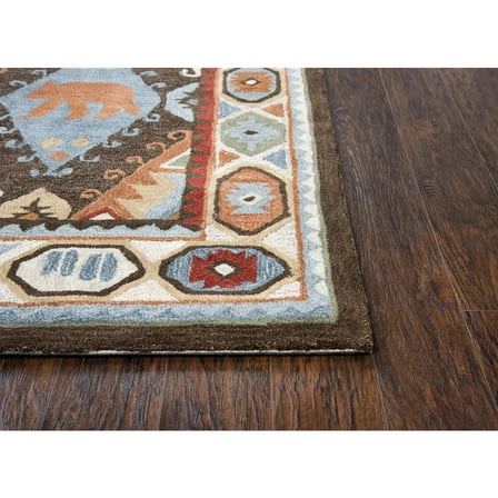 Alora Decor Itasca 8' x 10' Patchwork Brown/Blue/Beige/Red Hand-Tufted Area Rug