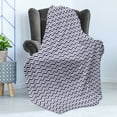 thumbnail image 4 of Navy Blue Soft Flannel Fleece Blanket, Horizontal Chevron Pattern in Nautical Colors Dashed Lines Maritime Zigzag, Cozy Plush for Indoor and Outdoor Use, 50" x 60", Navy Blue White, by Ambesonne, 4 of 5