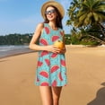 thumbnail image 3 of Disketp Watermelon para Vestido sin Mangas para Mujeres, Vestidos de Verano para Mujeres, Casual y Holgado para la Playa, 3 of 7