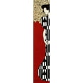 thumbnail image 2 of Gustav, Klimt 8x24 Black Ornate Wood Framed with Double Matting Museum Art Print Titled - Woman and Tree II (Red), 2 of 4