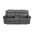 thumbnail image 5 of Lexicon Brennen Microfiber 2-Piece Manual Reclining Sofa Set in Charcoal, 5 of 15