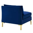 thumbnail image 4 of Ardent Performance Velvet Armless Chair Navy, 4 of 8