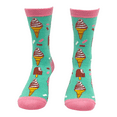 thumbnail image 4 of Youth Ice Cream Socks Funny Frozen Treat Dessert Vanilla Chocolate Cone Graphic Novelty Footwear, 4 of 9