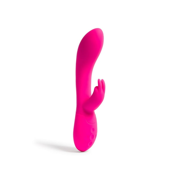 Platanomelón - Vibrador Conejito Efecto Calor con 3 Intensidades y 7 Patrones, Sumergible y Recargable - Lucas Fucsia