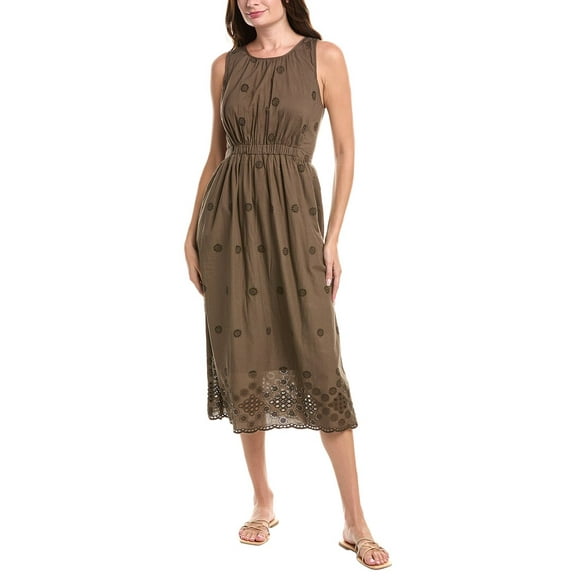 Michael Stars womens Faith Midi Dress, s, Green