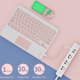 thumbnail image 3 of Funda con teclado para iPad (9.ª generación 2021/8.ª generación 2020/7.ª generación 2019) - Teclado táctil Bluetooth desmontable con soporte para lápiz, morado, 3 of 8