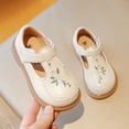 thumbnail image 3 of Mepaouo Toddler Little Girl Mary Jane Dress Shoes Ballet Flats Party School Princess Flower Shoes White, 3 of 9