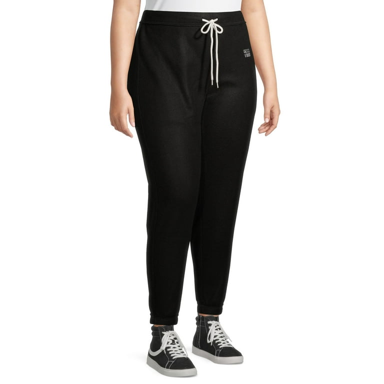 No Boundaries Juniors Plus Good Vibes Brushed Fleece Joggers