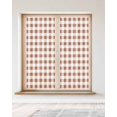 thumbnail image 2 of Window Privacy Film Brown Checkered Stained Glass Window Film Decorative Sun Block Window Cover Farmhouse Buffalo Plaid Window Clings Static Adhesive Sticker for Bathroom 23.6"x59", 2 of 7