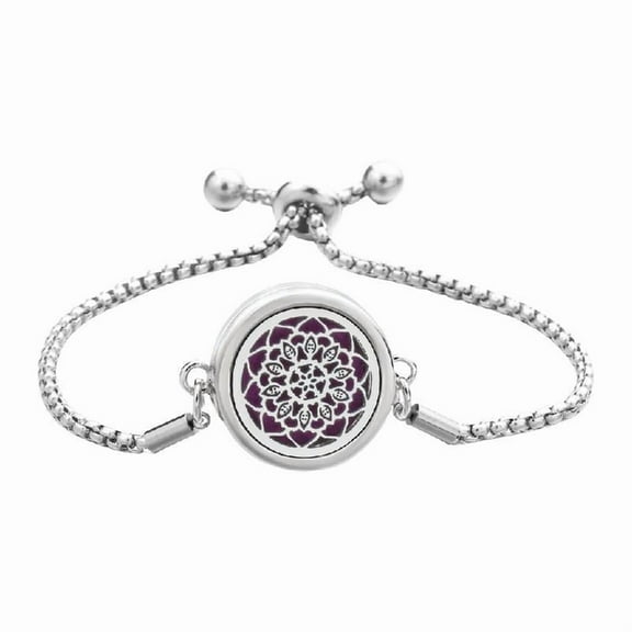 Adjustable Stainless Steel Aromatherapys Bracelet Perfume Oil Diffuser Bangle