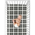 thumbnail image 6 of Sweet Jojo Designs Gingham Black Plaid Boy, Girl, Unisex/Gender Neutral Fitted Crib Sheet, 6 of 6